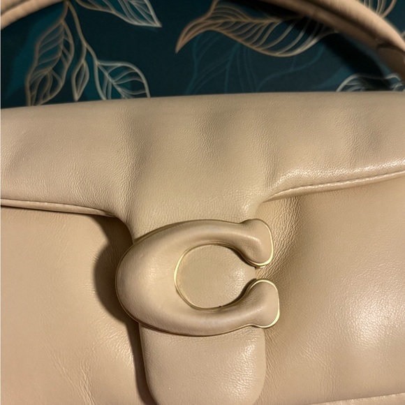 Coach Cream Mini Tabby Leather Women's Bag - Picture 9 of 9